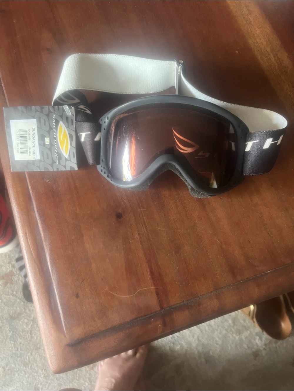 SMITH Sundance Kid II Black Frame Ski Goggles with Amber/Tinted Lens NWT